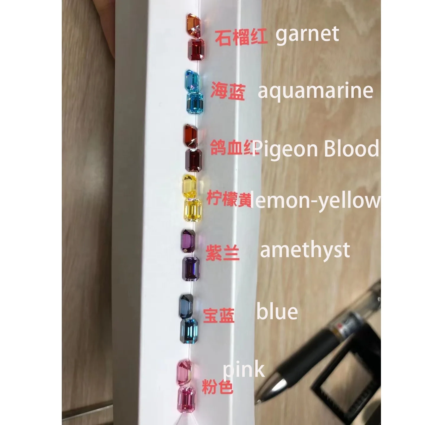 Manufacturers wholesale champagne rectangle emerald cut gra moissanite diamond