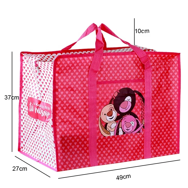 Factory OME large size foldable non woven grocery storage reusable shopping bag with zipper