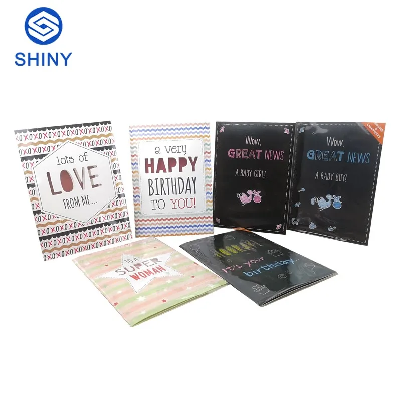 2022 popular voice record music greeting card birthday gift cards with full 4C color printing