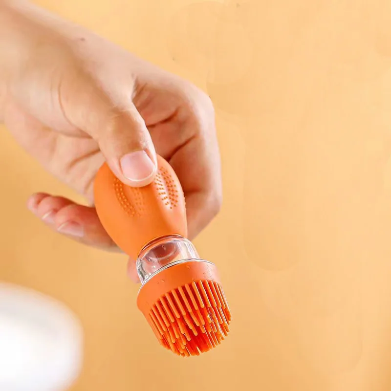 Portable Silicone Olive Oil Dispenser Brush oil Bottle with Brush Grill Oil Brushes Liquid Pastry Kitchen Baking BBQ Tool
