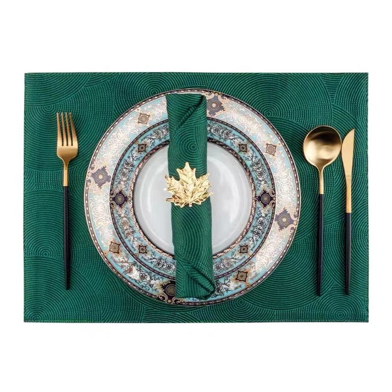 Durable fabric cloth edge embroidered table napkins