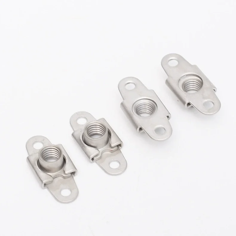 OEM CNC Stainless Steel  Two Lug Floating Self Locking Anchor Nuts Machining Parts Aluminum Precision 5 Axis Metal Stamping