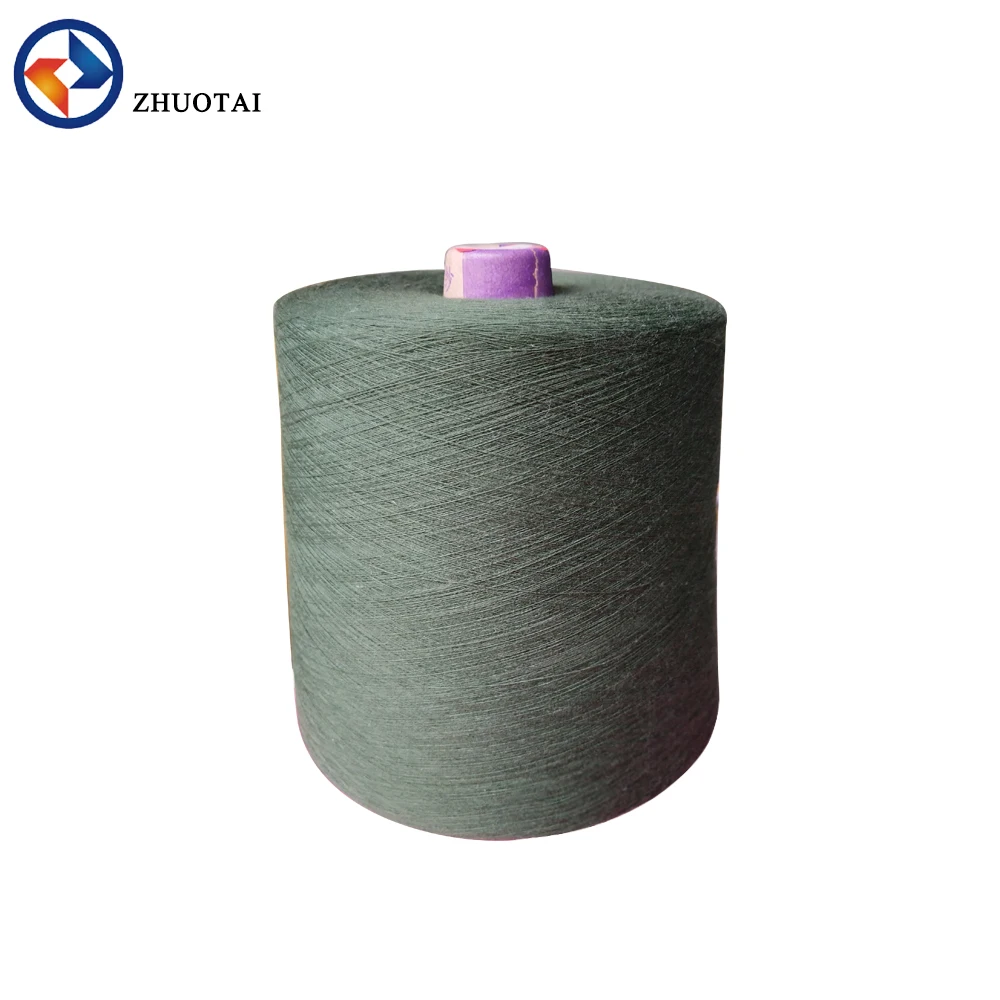 Оптовая продажа, окрашенная кольцевая пряжа из чесаного 100% хлопка для вязания носков, 32S