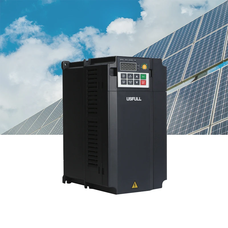 USFULL GPRS Monitoring Solar Pump Inverter 7.5kW 5.5kW 3 Phase 380V MPPT Function Solar VFD Pump Drive for Irrigation