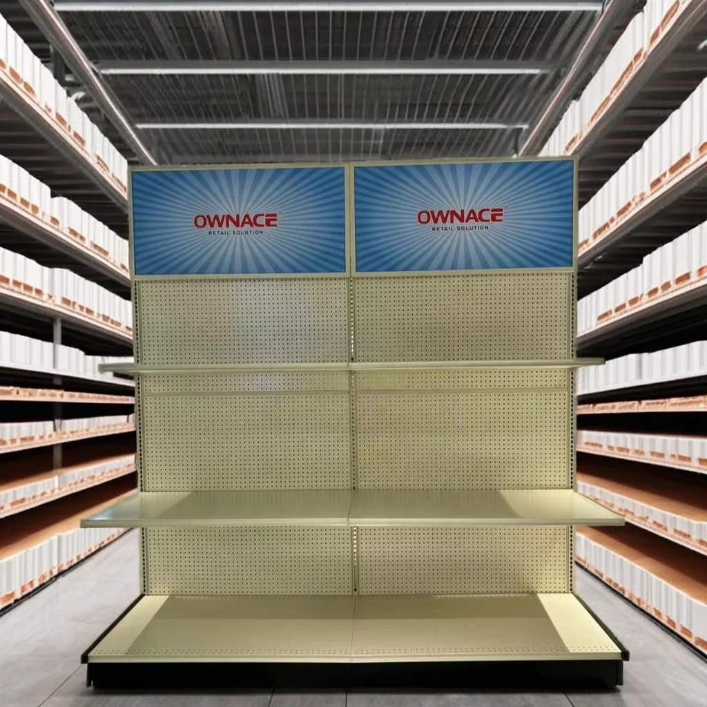 Customized Logo Flat Supermarket Shelf Retail Stores Grocery Shelves Light Duty Grocery Shelves For Sale