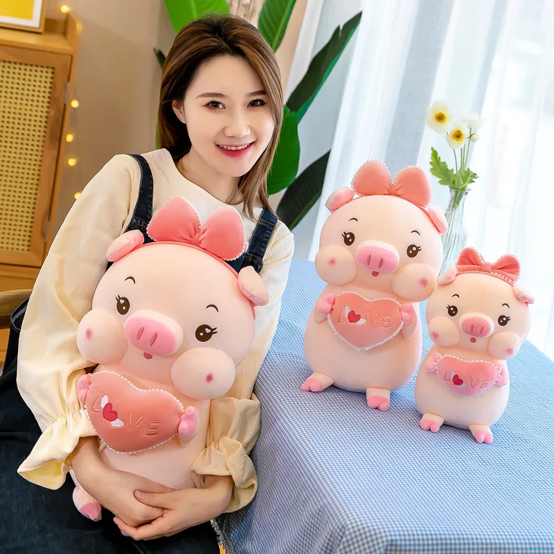 2022 Hot seller kawaii soft valentines day gift animal dolls stuffed plush toy love pigs