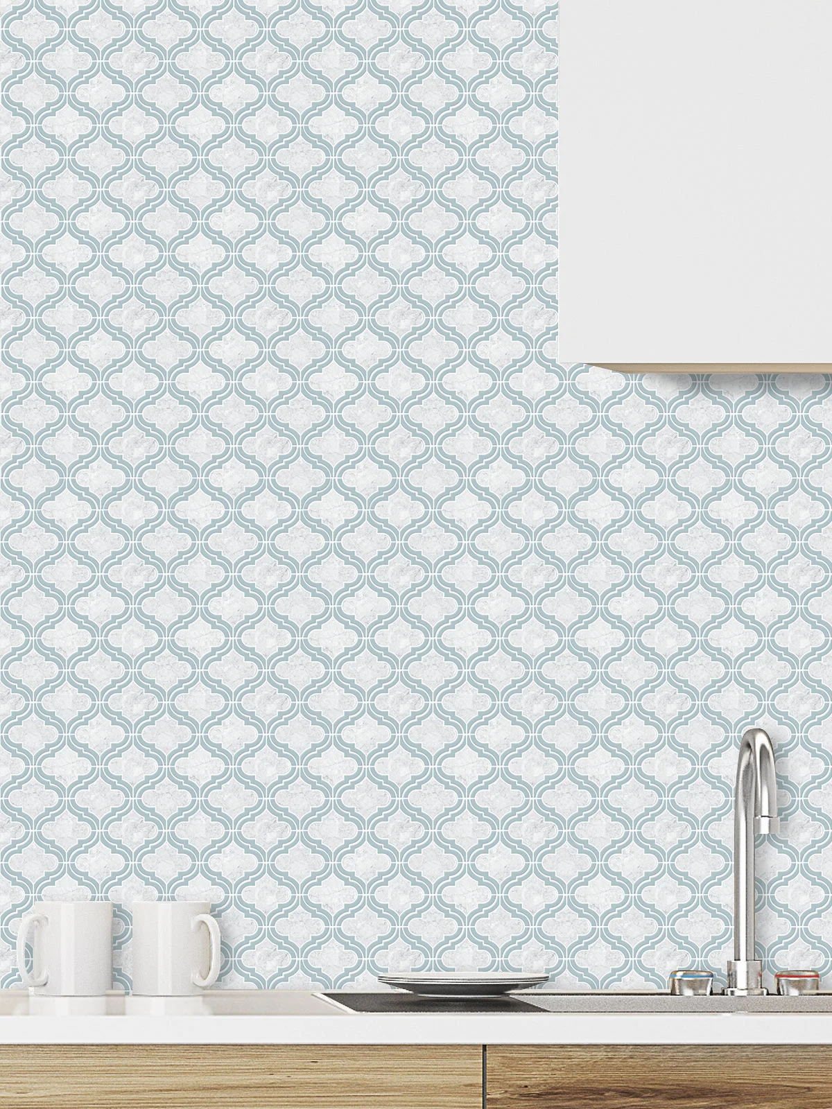 Breathable House decoration kitchen backsplash tiles Lantern Design new style wallpap decor peel and stick 3d tiles