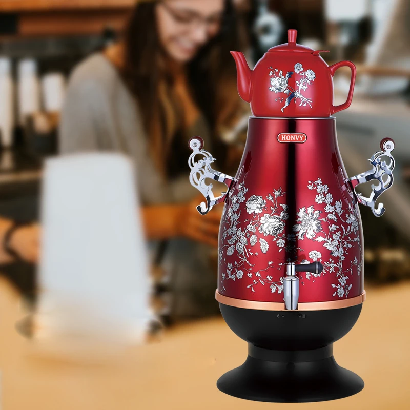 Classic Stainless steel  304 5L Electric Russian Type Tea Maker Samovar For Tea and Coffee Home