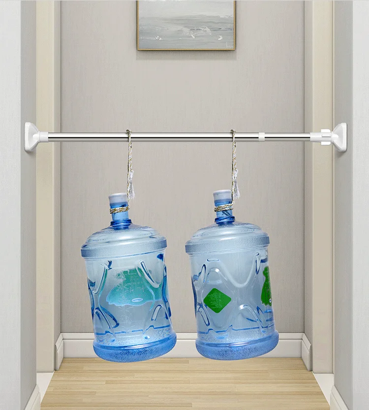 Long Spring Loaded Adjustable Extendable Shower Curtain Rod Shower Curtain Poles for Bathroom Hotel\home Pillar Stainless Steel