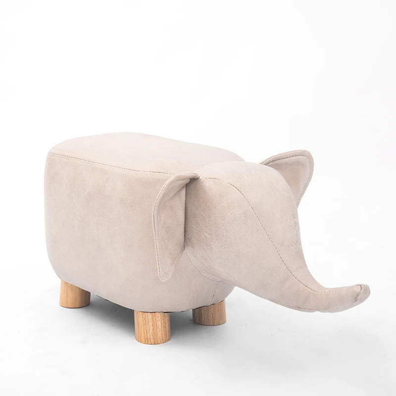 Wooden Leg Upholstered Round Pouffe foot slave worship mistress footstool Factory Price leather chair with footstool