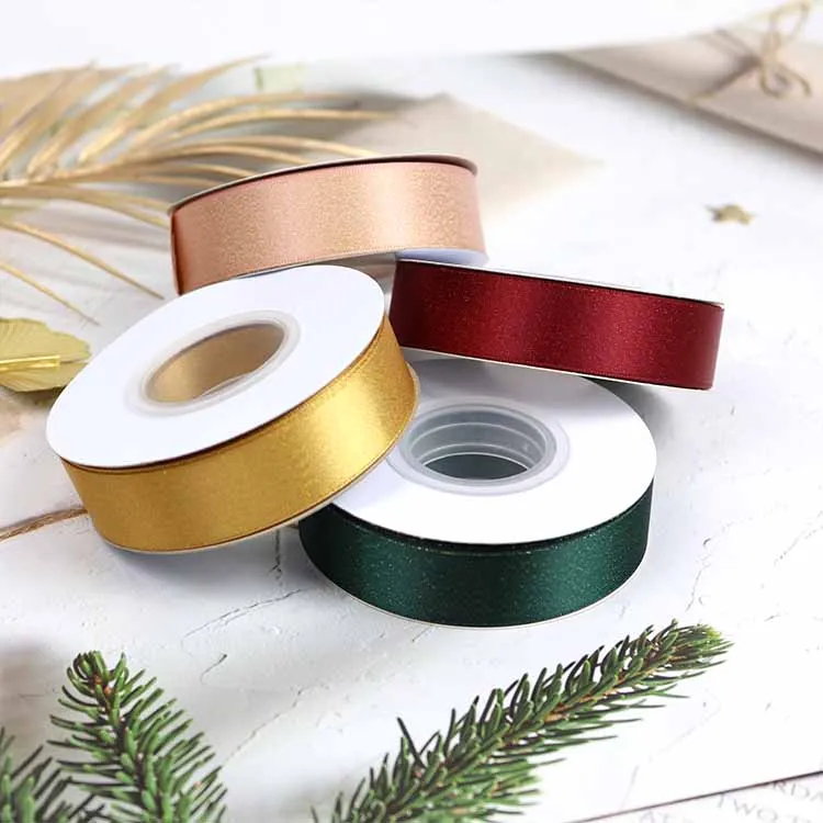 Linji high quality custom 3-38mm pink glitter gift ribbon for gift wrap