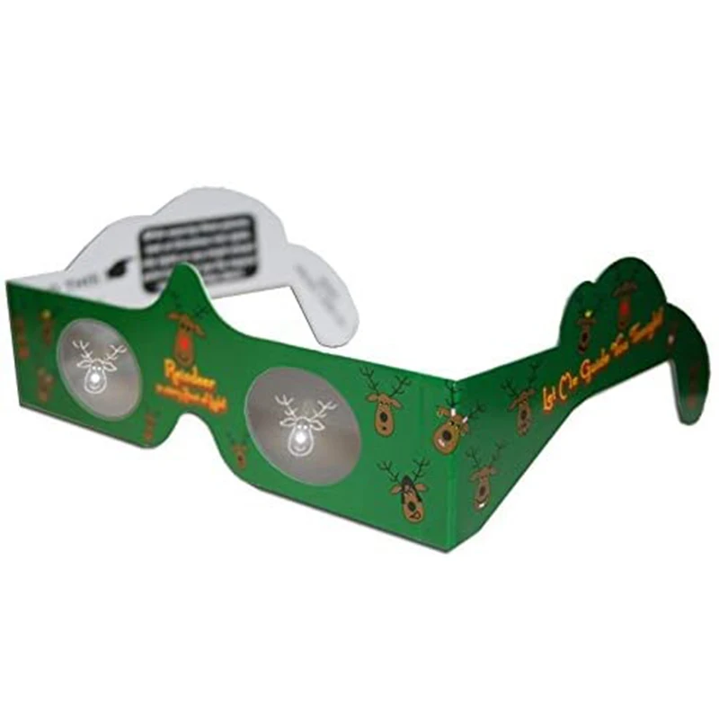 3D Рождественские очки, праздничные характеристики-голограмма, праздничные изображения, рождественские дифракционные очки