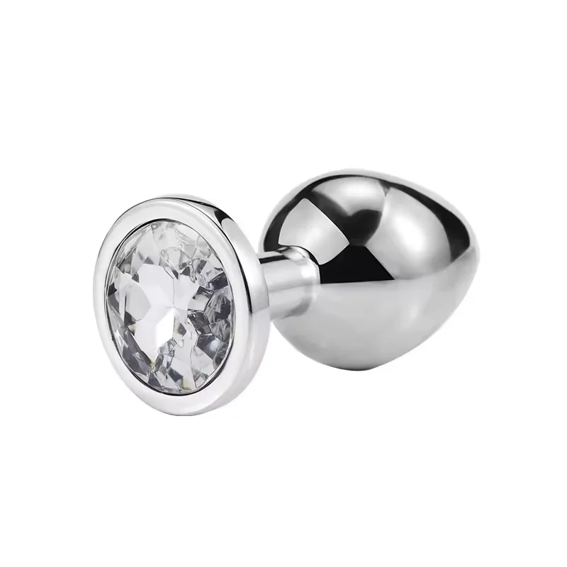 Hot Sale 3 Pcs Set Cheap Price Good Quality Jewel Heart Shape Diamond Base Anal Plug Gold Stainless Steel Butt Sex Toy For Woman