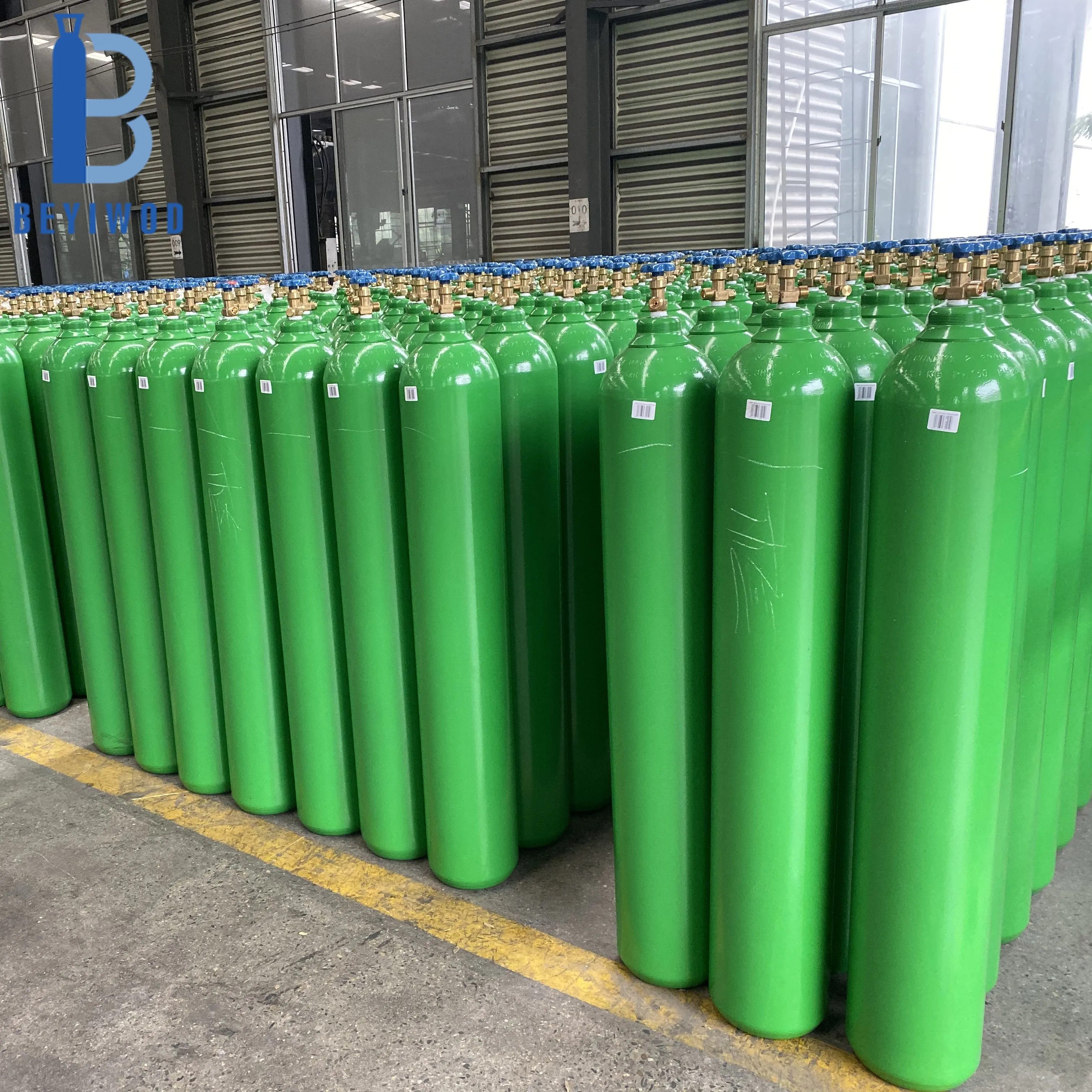 Gas Purity 99.999% 40l 50L 68L Seamless Steel Oxygen carbon Dioxide nitrogen argon Gas Cylinder Price