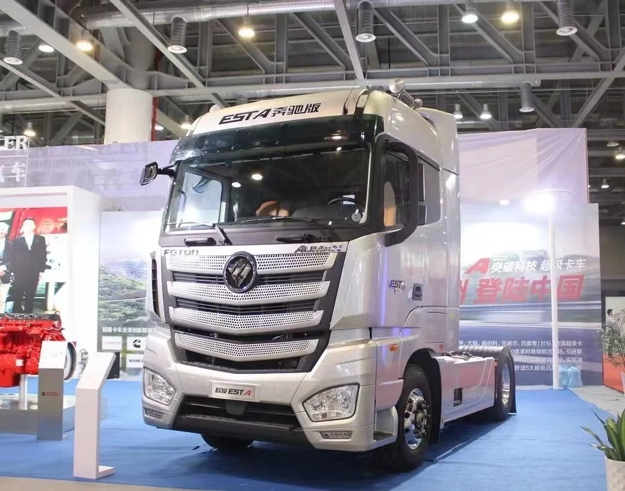 Chinese Foton Auman 4x2 High-top cab Tractor Head 460hp  Automatic Transmission Cummins engine ZF gearbox