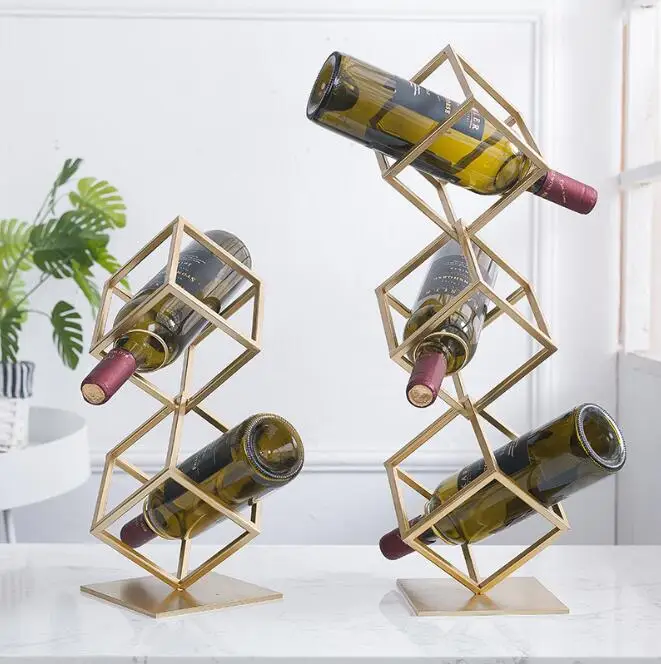 
Metal Wine Rack Bottle Rack Hot Selling Products Home Countertop Single Bottle Red Wine Rack 
