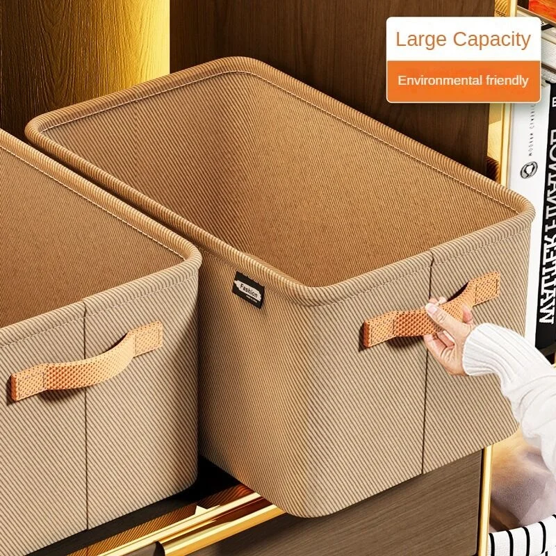 New Clothes Storage Basket Thickened Steel Frame Storage Box Sundries Clothing Pants Storage Artifacts Home Dormitory Necessary