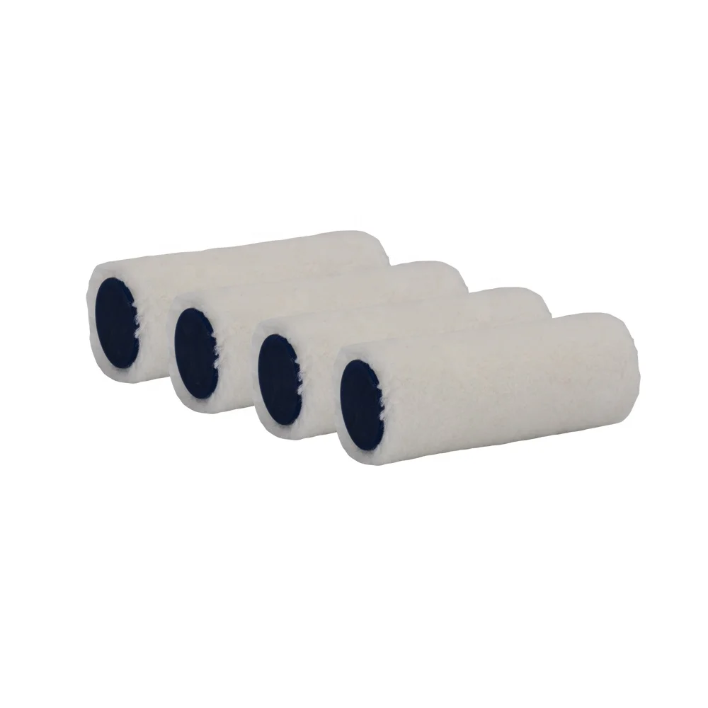 ADAMAS VALUE 4 Inch Mini Velour Paint Brush Roller Set for Interior & Exterior Application