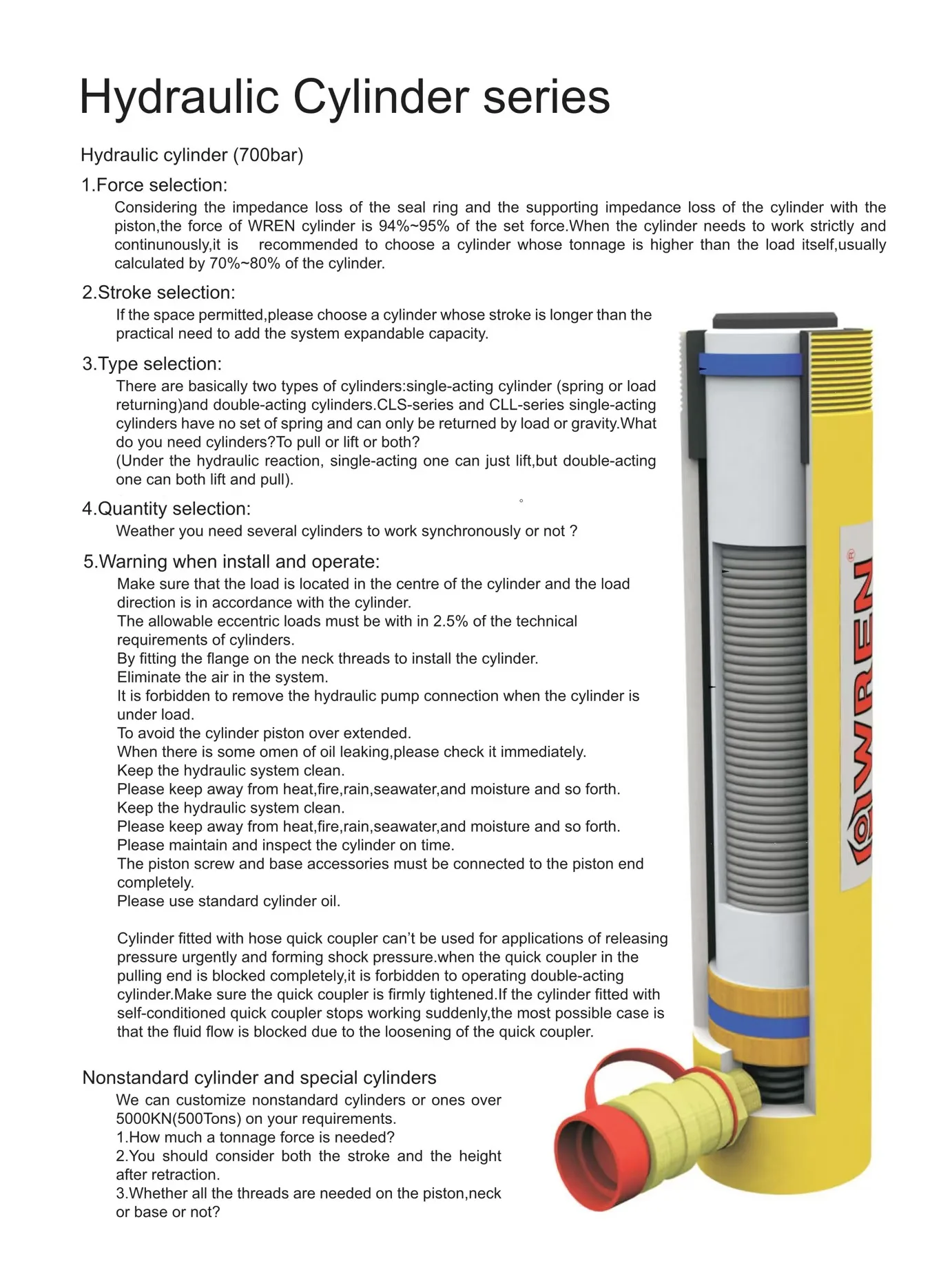 China Hydraulic Oil Cylinder RC57 Multistage Hydraulic Cylinder For Boat 5~100ton Hydraulic Cylinder