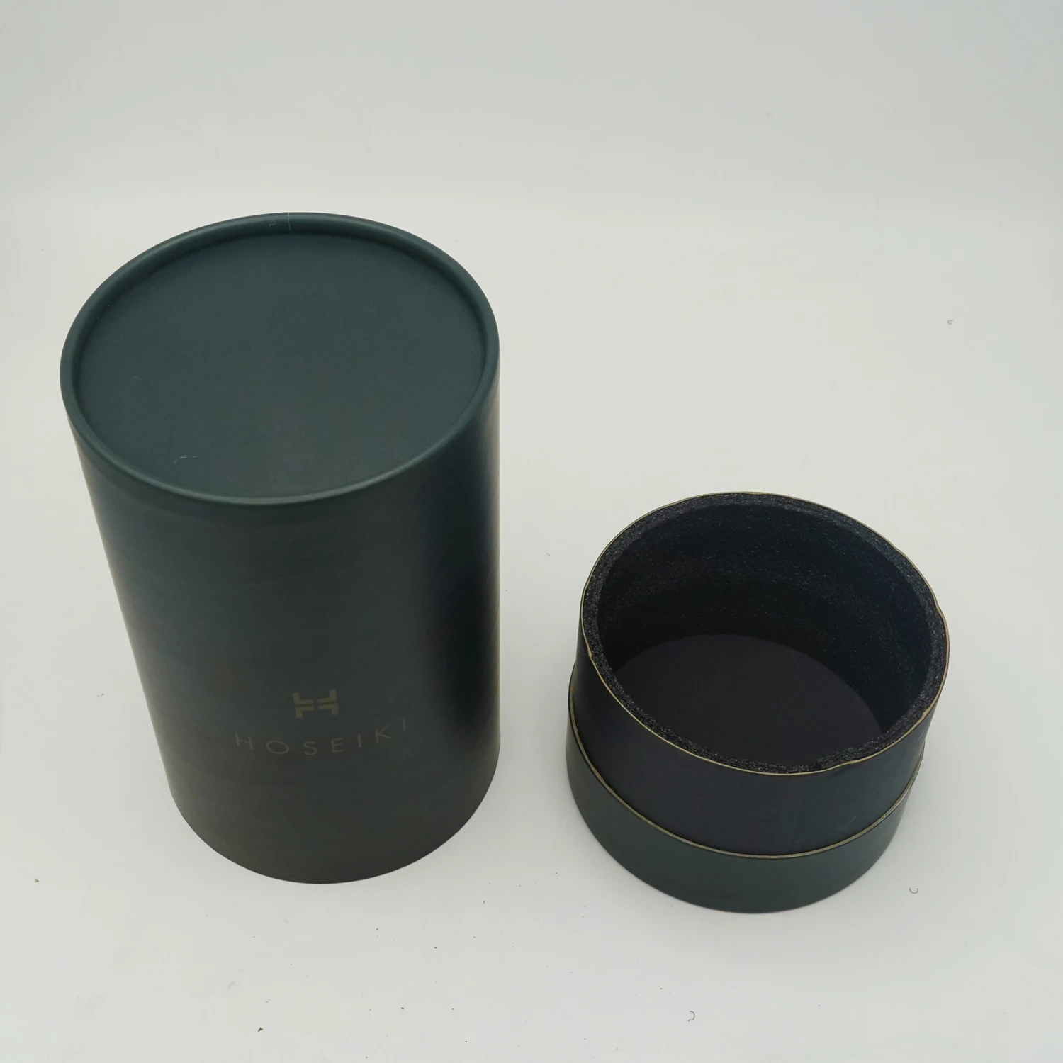 luxury green round wine boxes personality recycled paper tube cylinder packaging box for water bottle