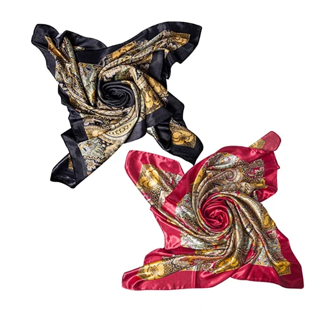 BSCI China Shenzhen Red Black Floral Print Fashion Summer Best Selling Scarfs Shawls Women