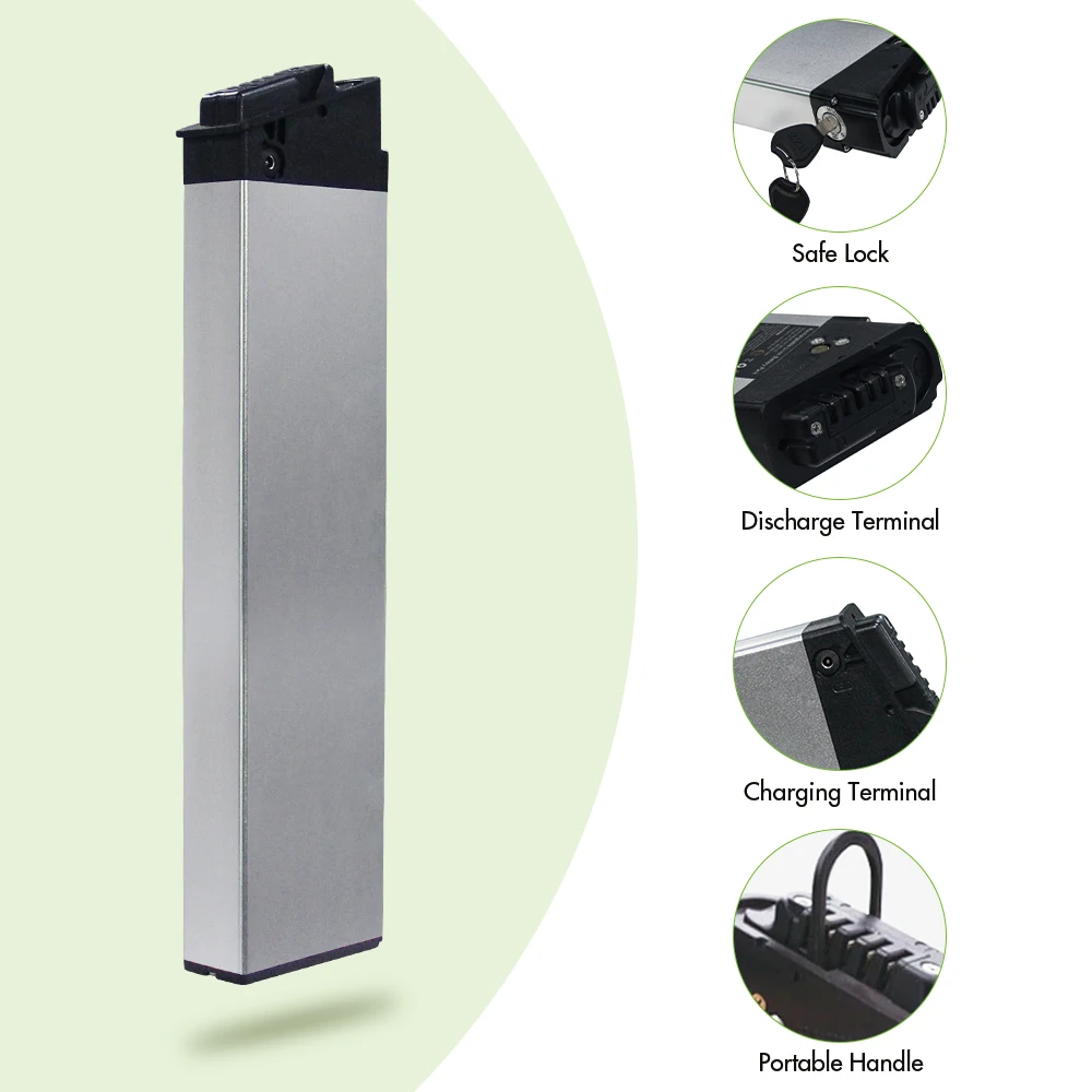 Customized Silver Fish 36v 48v 20ah Battery Electric Bike 500w 1000w For Electric Bike