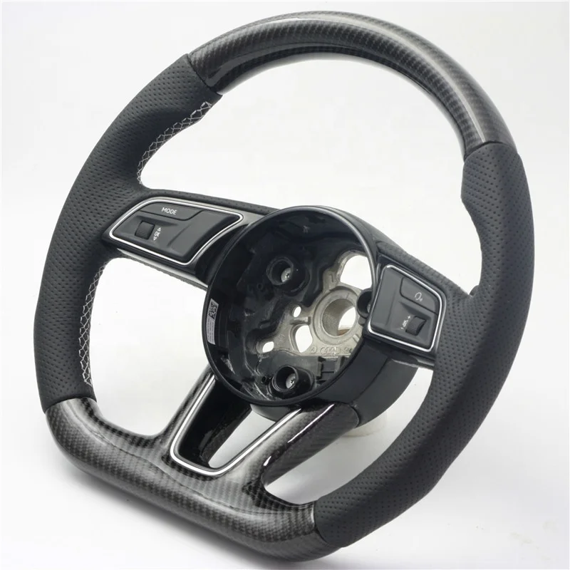 AUTO RACING CAR STEERING WHEEL FOR Audi A4L A5 A6L A8  A3 CARBON FIBER STEERING WHEEL CUSTOMIZED