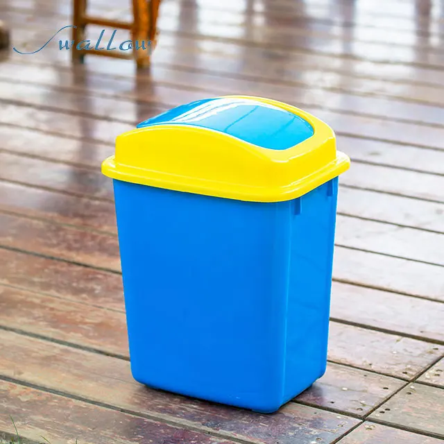 Buy Plastic Dustbin / Garbage Bin swing with Lid - Multi Colour Online at Best Price - Swallow