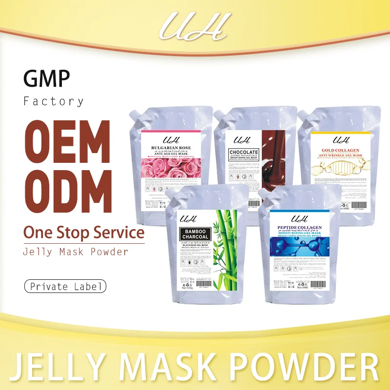 Rose Hyaluronic Acid Hydro Jelly Facial Mask Powder Collagen Vitamin C Peel off Rubber Face Mask