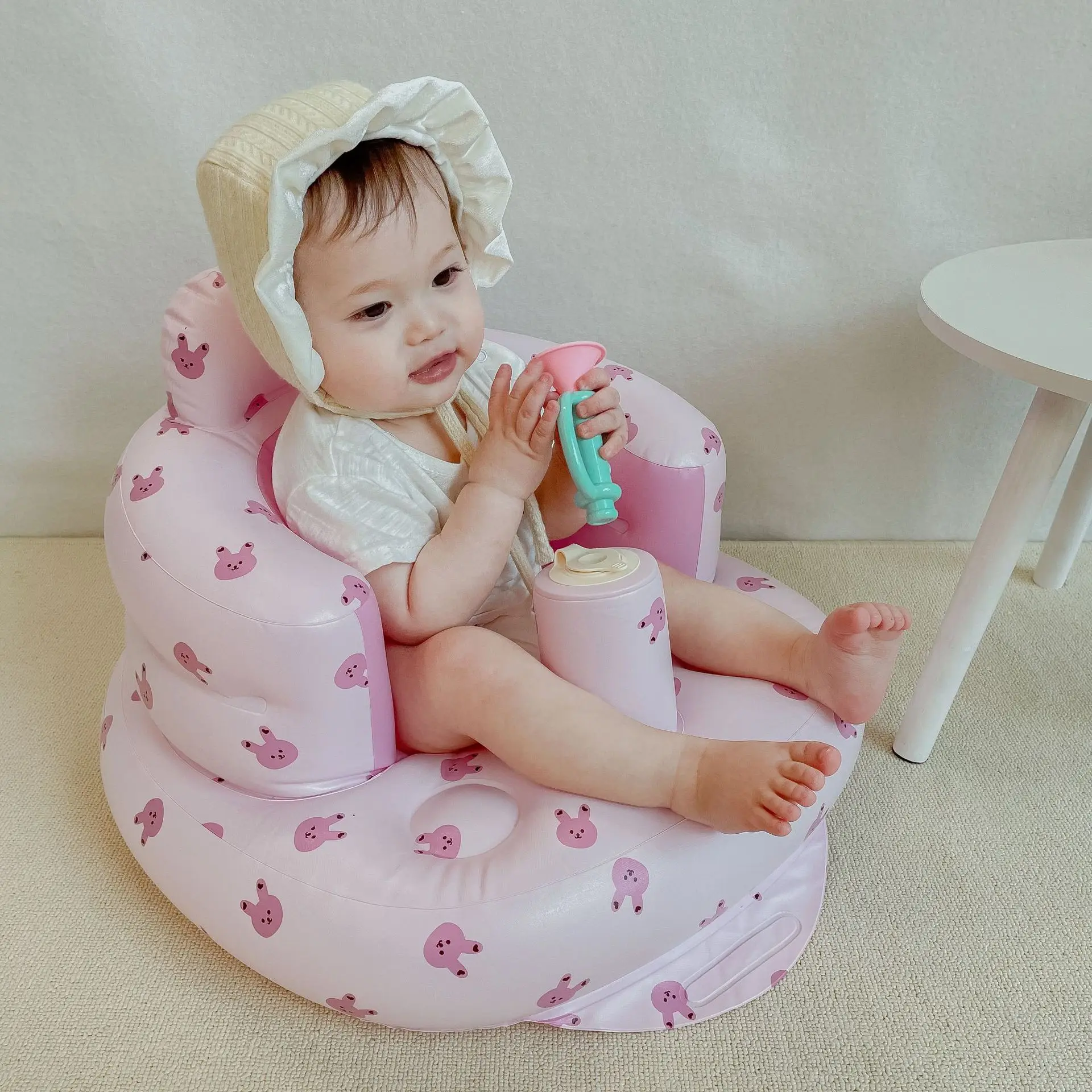 MU Learning Chair Multifunctional Inflatable PVC Sofa Baby Toys Baby Eating Child Bath Bath Toys Baby Training Seat Sofa