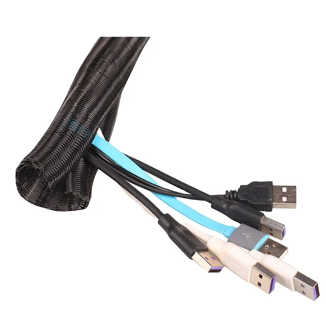 Плетеный плетеный рукав 1/4 PET самозакрывающийся кабель управления