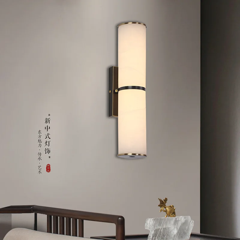 Modern designer marble wall lamp bedside living room TV background balcony hotel corridor decorative wall Sconce Light