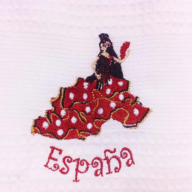 
Tourism products travel kitchen towel Cotton Embroidery Design kitchen Tea Towels 