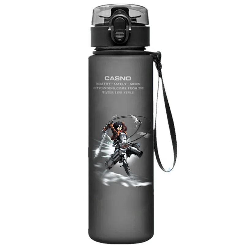 560ml Attack on Titan Water Bottle Large Capacity Drinking Cup Portable Outdoor Sports Water Cup Wing of Liberty Children Gifts