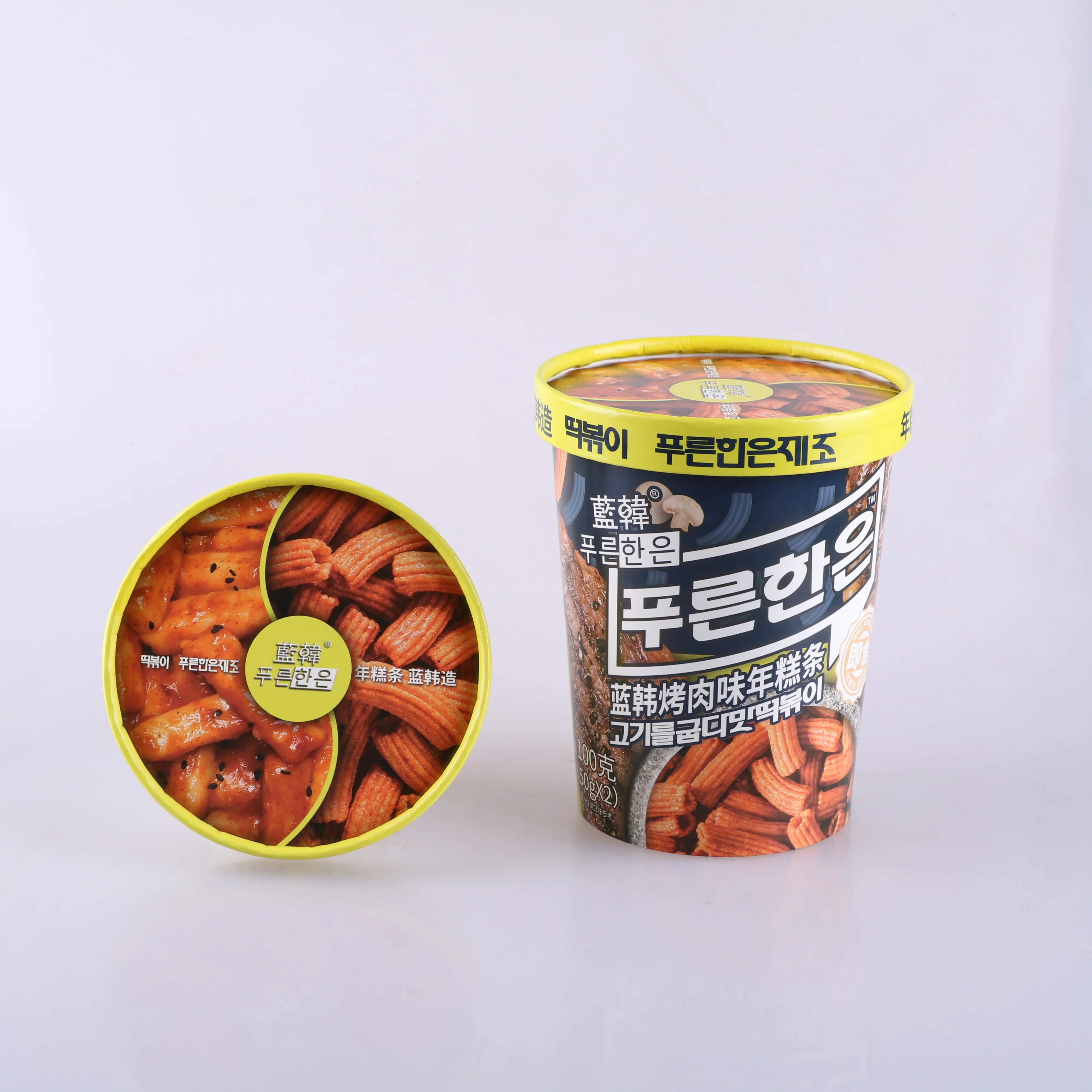 Wholesales Custom Design Disposable Paper Cup with Paper Lid for Food Packing