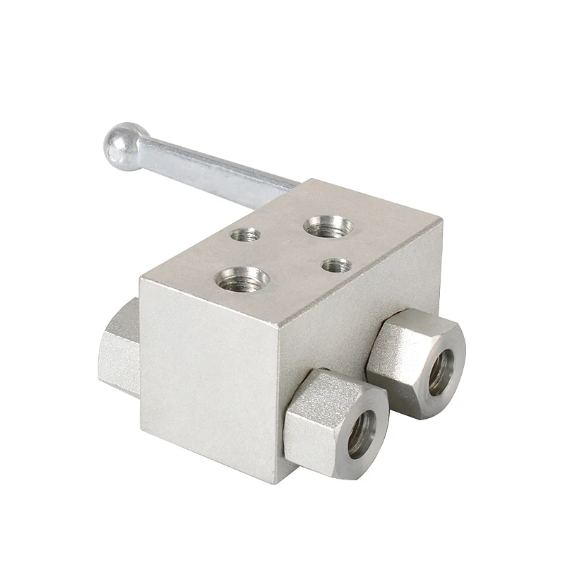 Galvanized Carbon Steel Female Thread Double Hydraulic Ball Valve with Fixing Holes