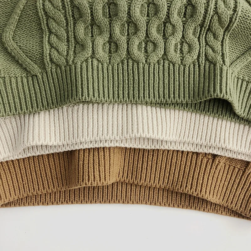 x20938 Winter 1-8t  kids baby girls boys autumn winter full sleeve solid knitted outwear coat toddler Boys children sweater