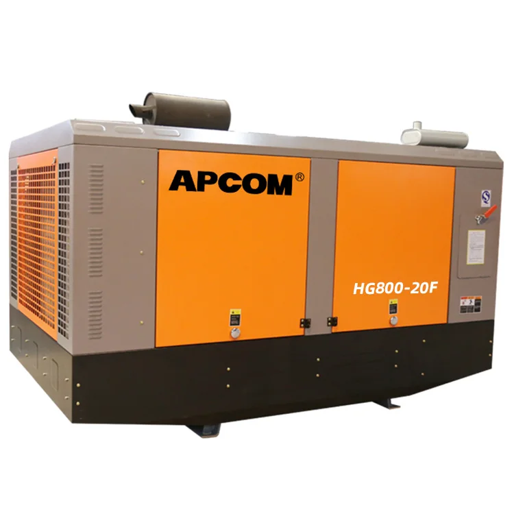 APCOM aircompressors diesel screw air compressor 20bar high pressure portable screw aircompressor for mine drilling rig