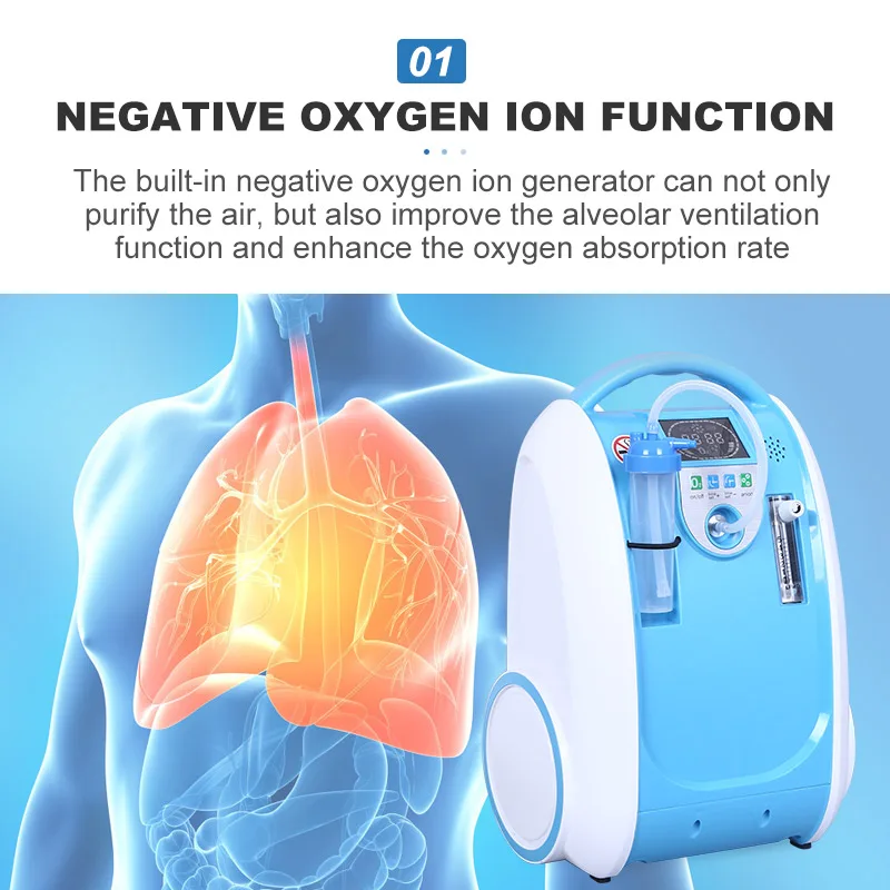 China Best Selling Medical 5 liter Oxygen Concentrators Peru/USA/Panama Import Oxygen-concentrator 5l Portable Oxygen Machine