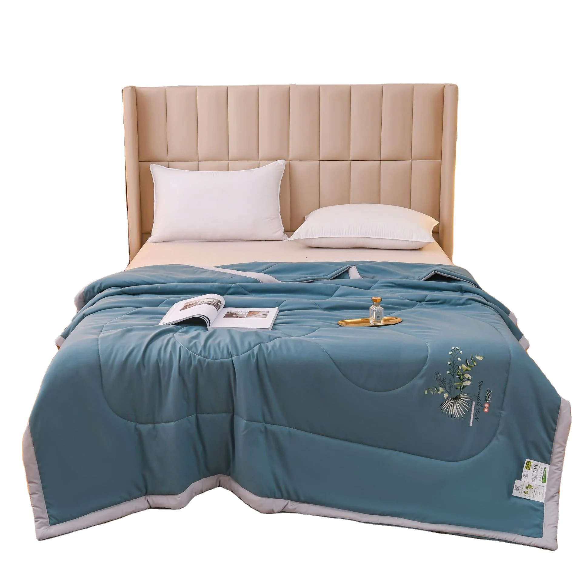 Комплекты постельного белья, роскошные одеяла, Комплект постельного белья с вышивкой, 100% хлопок, пододеяльник на заказ, домашнее одеяло