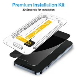 Easy install For iPhone 13 pro max Anti Spy Tempered Glass 9H Iphone Privacy Screen Protector Installation kit tool