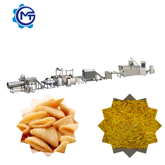Fried Corn Chips Bugles Cone Shape Snack Food Extruder Machine