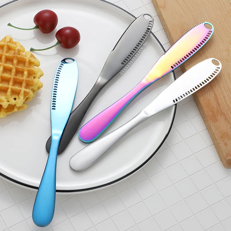 Multipurpose Dinner Butter Knife Stainless Steel Spreader Cold Chocolate and Soft Cheese Knife