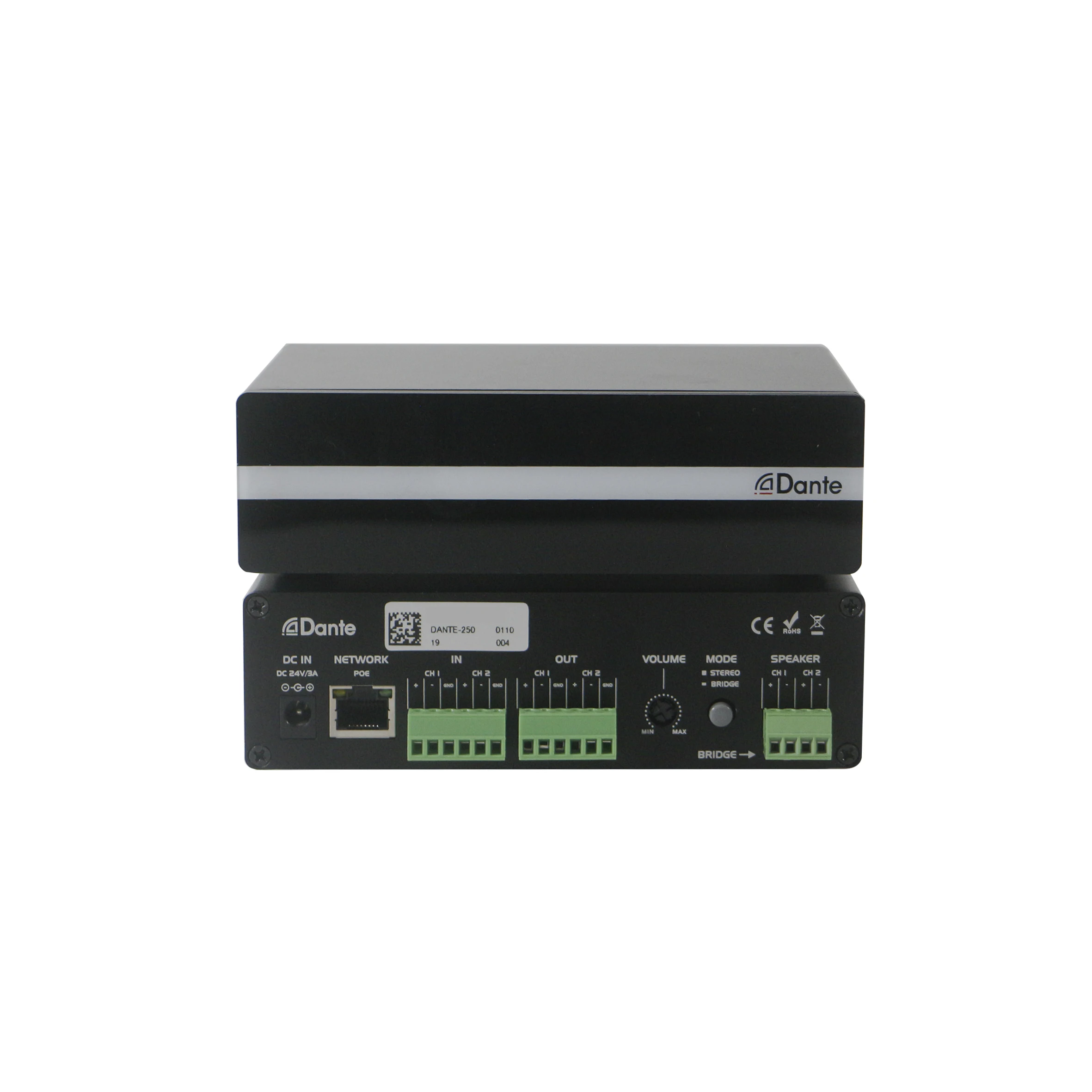 T 2 Channels Sound Stereo Professional Audio Dante Audio Amplifier with 24VDC and POE For DJ Karaoke Amplificador de Sonido