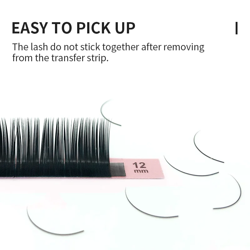 Wholesale super long Mixed Handmade Korean PBT Mink Eyelash Extensions CD Curl Natural Soft Faux Lash Supplies with 16 Lines