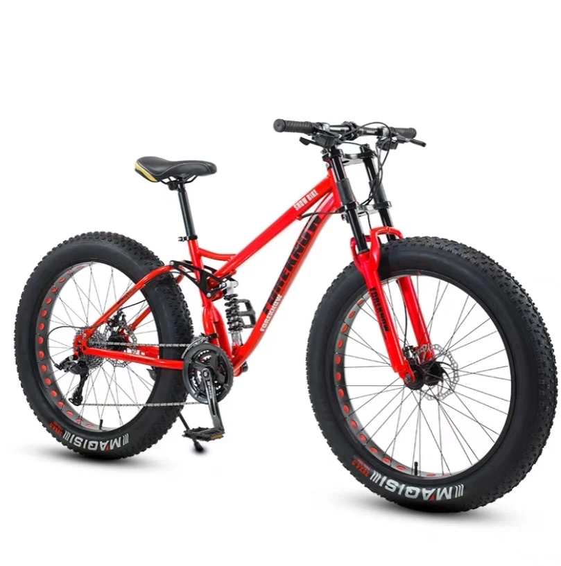 Full suspension 26 downhill  fat tire mountain bike steel bicycle