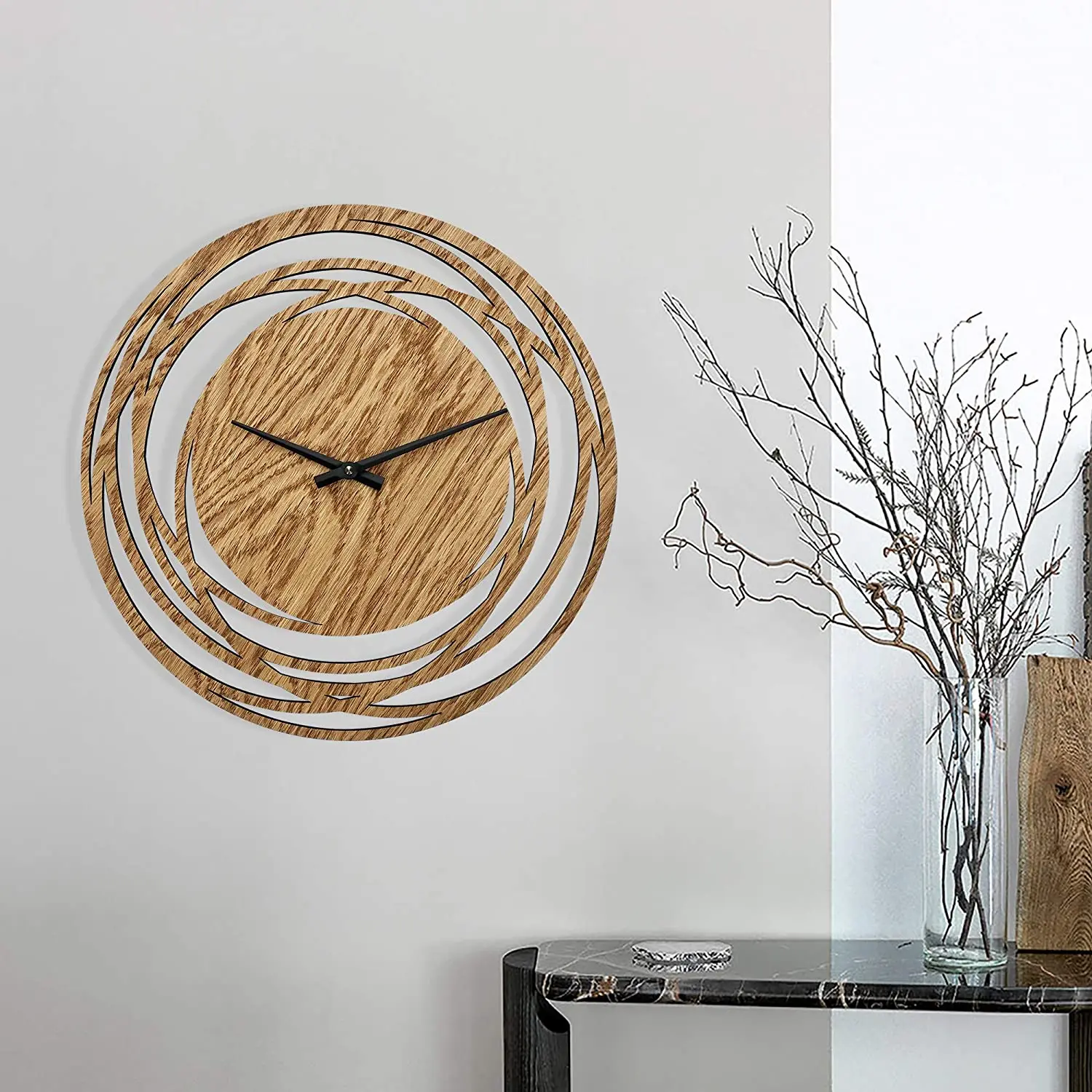 Creative wall clock wooden Nordic Japanese hot creative clocks home living room clock decoration