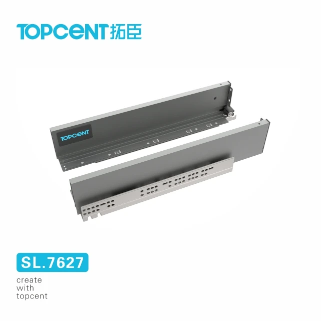 TOPCENT лучшая 4D система выдвижных ящиков мягкий закрывающийся раздвижной рельс кухонный тонкий выдвижной ящик