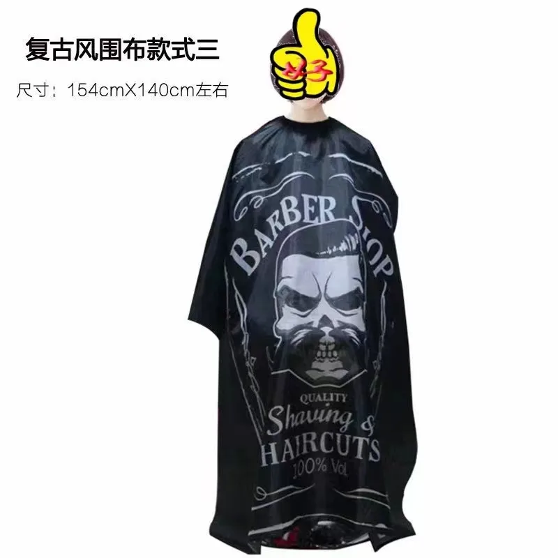 Professional Wholesale custom logo barber salon style cape barber apron polyester barbershop hairdressing apron