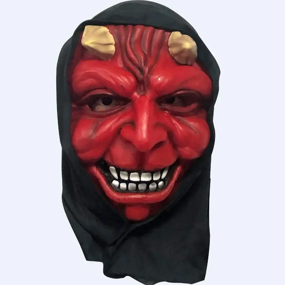 
Red Face Horny Devil Monsters Scary Party Masks for Halloween 